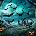 Miniatyrbild 8 av 9: 3D Bat Decorations for Halloween - 60 Pieces Wall Stickers in 4 Different Sizes