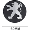 Miniatyrbillede 3 af 4: stk. hjulkapsler til Peugeot 60mm sort, hjulkapsler centerkapsler hjulkapsler bil hjulkapsler fælgkapsler tilbehør