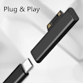 Miniatyrbild 2 av 5: Usb C Pd Snabbladdningsadapter Konverter för Microsoft Surface Pro 3 4 5 6 Go Usb Typ C Honadapterkontakt för Surface Book