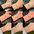 Miniatyrbilde 3 av 9: Koreansk retro perlearmbånd dame ins stil nisje high-end titan stål armbånd par armbånd hånd smykker