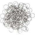 Miniatyrbillede 3 af 4: 100 stk. nøglering nøglekæde sølv split nøgleringe i metal med åbne springringe og kæde til håndværk Diy smykker nøglering fremstilling 25 mm diameter