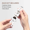 Miniatyrbillede 2 af 5: Øjenbrynsstempel og Stencil Kit, 10 Øjenbrynsstencils, Mørkebrun