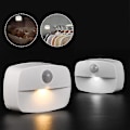 Miniatyrbilde 5 av 5: Bazhou 2 stk. LED infrarød sensor nattlys varmt lys induksjonslys nattlys automatisk LED menneskekropps induksjon smart garderobe skuff korridor