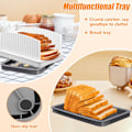 Miniatyrbild 5 av 5: Uppgraderad brödskärare för hembakat bröd, brödskärningsguide justerbar bredd längd, hopfällbar och kompakt bröd