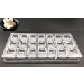 Miniatyrbilde 1 av 5: Godteriproduksjonsform, diamantklar polykarbonat sjokoladeform gelégodteriproduksjonsform 21-delt brett (firkant godteriform)
