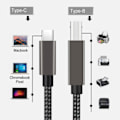 Miniatyrbilde 5 av 5: INF USB-B til USB-C skriverkabel Svart 2 m