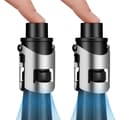 2-pack champagneförslutare vakuumförseglare, mousserande vinbevarare i rostfritt stål för Prosecco Cava-flaskor, svart