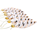 Miniatyrbilde 2 av 5: Julepynt 6PCS-110mm Store Spiralformede Baubles - Blanke og Glitterdekorerte - Julepynt (Rosegull)