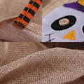 Miniatyrbillede 3 af 5: Halloween Ornament Gennem Græskar Skelet Heks Goodie Bag Linned Gavepose (stil 4)