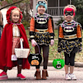 Miniatyrbillede 5 af 5: 4 stk. Trick Or Treat slikposer til slik, Halloween slikposer, Halloween græskar kurve, genanvendelige græskar poser til børns kostumefest