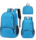 Packbar Lättviktsryggsäck, Vattenresistent Nylon Daypack med 20L Kapacitet för Resor Vandring Högskola Daglig Användning, Blå
