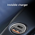 Miniatyrbilde 2 av 5: 100W USB-billader for bil Superlading USB-A USB-C Svart