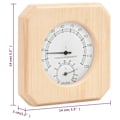 Miniatyrbild 10 av 10: vidaXL 2-i-1 Bastutermometer & Hygrometer Timglass Set Massiv Furu 550