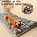 [RM] Extra Large Plush Dog Bed Sofa Cat Nest Dog Crate Mat, With 8 Thickened Ultra-Soft Polyester Pet Pads Grey
