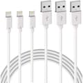 [RM] 3-pakning 2 m iPhone-ladekabel, USB til Lightning-kabel, iPhone-kabel kompatibel med iPhone hvit