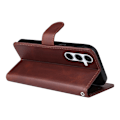 Miniatyrbild 5 av 8: SKALO Samsung A56 5G PU Läder Plånboksfodral - Fler Färger Brown Brun