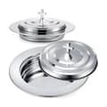 [RM][LCS] Silver Communion Set with Lid, Stainless Steel Bread Plates for Churches, Holy Communion Plate Silver