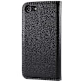 Miniatyrbild 4 av 5: Stativfunktion Äkta Läder Plånboksfodral med Säker Magnetisk Stängning för iPhone 8/7/SE (2020) Black Black