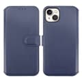 [RM]iPhone 15 Wallet Case Leather Rvelon - Blue Marinblå blue