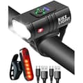 [RM]Bicycle Light 1600 Lumen Super Bright Bicycle Light 6 Light Modes + 4 Light Modes USB Charging Waterproof IPX5 Bicycle Lamp