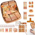 Miniatyrbild 7 av 8: Capybara Pencil Case Set with Gel Pens/Stickers - Large Capacity for School/Kids - - -