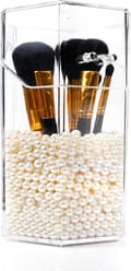 [RM]Makeup Brush Holder with 1500 Pearls, Hexagonal Makeup Brush_max