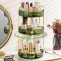 [RM]Makeup Organizer - 2 or 3 Drawers Makeup Storage 360° Rotating Makeup Stand Organizer Makeup Tools Green green 3 våningar