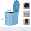 Pikkukuva 1 / 5: Kannettava WC, yhteensopiva retkeilyn kanssa, kokoontaitettava WC kannella, vedenpitävä porta potty, auto, asuntovaunu, teltta-WC, ämpäri-WC, potta, sininen Blue