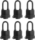 [RM]6-pack Waterproof Padlocks with Same Key - Heavy Duty Laminated Steel Lock for