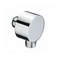 [RM]Round hose connection - Chrome wall-mounted angle - Brass - Universal - 1/2\" - Sand fittings - Shower wall connection for hand shower