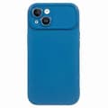 [RM]Compatible for iPhone 14 Flexible TPU Phone Case Matte Smartphone Back Cover Soft Shell (Precise Cutout for Rear Lens)(Azure)