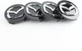 [RM](Svart) 4 st Navkapslar för Mazda, 57mm, Navkapslar för Bil