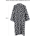 Miniatyrbild 2 av 5: Kimono Morgonrockar för Män Bomull Badrock Khan Ångad Klädsel Badrockar Långärmad Sovkläder Loungewear Nattkläder. Marinblå Leaf M
