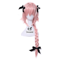 Pikkukuva 4 / 4: Peli Fate Apocrypha Cosplay -asu Astolfo Cosplay -univormu Koulun vaaleanpunainen univormu Naiset Fgo -asu costume and wig XL-Fate Apocrypha