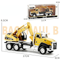 Miniatyrbillede 1 af 4: Støbt ingeniørkøretøj Byggekøretøjer Dumper Gravemaskine Mixer Lastbil 1/50 Skala Metal Modelbiler Træk Tilbage Billegetøj 3 STK C