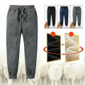 Miniatyrbillede 1 af 5: Herre Tykke Fleece Termobukser Udendørs Vinter Varme Afslappede Bukser Joggingbukser grey 3XL