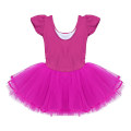 Miniatyrbillede 3 af 5: 2-10 År Piger Ballet Kjole Gymnastikdragt Ballerina Sko Print Mesh Tutu Danseklasse Sceneoptræden Kostume Dansebeklædning Rose Red XXXL