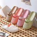 Miniatyrbillede 3 af 5: Alsidige sommerslippers til damer, trendy ensfarvede slippers til studerende, afslappede hjemmesandaler, udendørs hjemmesko pink 37-38