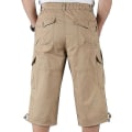 Miniatyrbillede 3 af 4: Herre 3/4 Lange Elastiske Shorts Talje Cargo Combat Trekvart Bukser Khaki M