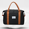 Miniatyrbilde 4 av 5: Canvas skulderveske for kvinner, tørr- og våtseparasjon, tote bag for kontorarbeid og skolebruk Black