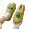 Miniatyrbillede 1 af 5: Vandtætte Dinosaurussko Søde Varme Hyggelige Sko Slip-on Hjemmesko Til Kvinder Pige Vinterforsyning Grass Green 38 39