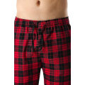 Miniatyrbilde 4 av 5: Bomullsvevde pyjamasbukser for menn, rutete lette lounge-sovebukser COLOR 5 S