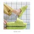 Miniatyrbild 3 av 4: Sandaler med platt sula, tofflor för stranden, unisex Green 40-41