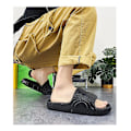 Miniatyrbild 4 av 4: Sandaler med platt sula, tofflor för stranden, unisex Blcak 40-41