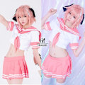 Pikkukuva 2 / 4: Peli Fate Apocrypha Cosplay -asu Astolfo Cosplay -univormu Koulun vaaleanpunainen univormu Naiset Fgo -asu costume and wig XL-Fate Apocrypha