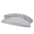 Miniatyrbillede 1 af 2: Universal Kæledyrsseng Lang Plys Kat Hundemåtte Blød Komfortabel Kattesofa Til Store Små Katte Hunde 62*62cm Gradient Gray