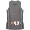 Miniatyrbilde 1 av 5: Mammatopp Ermeløs Stretch Print Myke Topper Pyjamas Hjemmeklær Gravide Kvinner Casual Pluss Størrelse Lang T-skjorte Tanktopper Loungewear Grey M