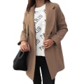 Miniatyrbild 3 av 4: Damkappa Trenchcoat Blazer Jacka Ytterkläder Khaki M