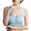Pikkukuva 3 / 3: Naisten saumaton push-up-liivi muotoileva, langaton crop top -toppi urheiluliivit alusvaatteet Light Blue 2XL