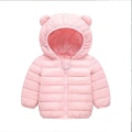 Miniatyrbild 1 av 2: Barn Pojkar Flickor Vinter Pälsfodrad Parkas Kappa Vadderad Varm Dunjacka Ytterkläder Rosa Pink 120cm